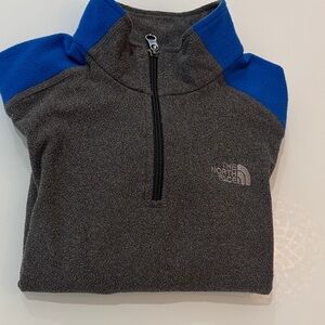 The North Face Charcoal and Royal Blue Fleece